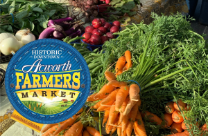 Image Vegetables and Acworth Farmers Market Logo