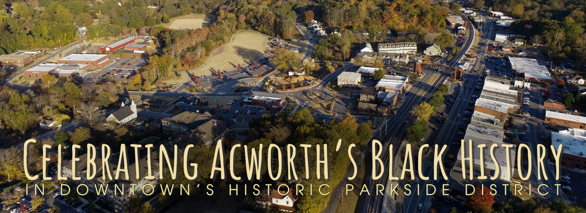 Image Downtown Acworth Aerial
